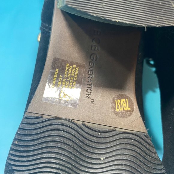 BCBGeneration Arena Black Suede Leather Boots 7B - Picture 7 of 15